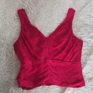 Express Hot Pink Ribbed V-Neck Camisole